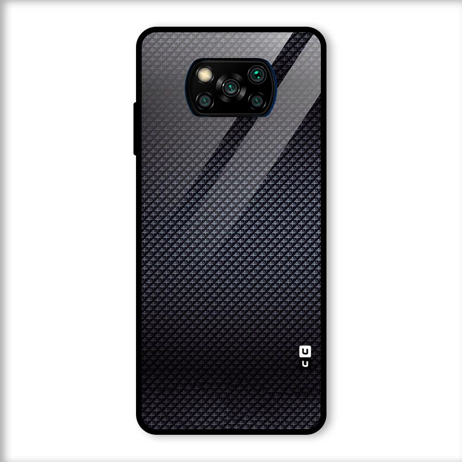 Black Diamond Glass Back Case for Poco X3