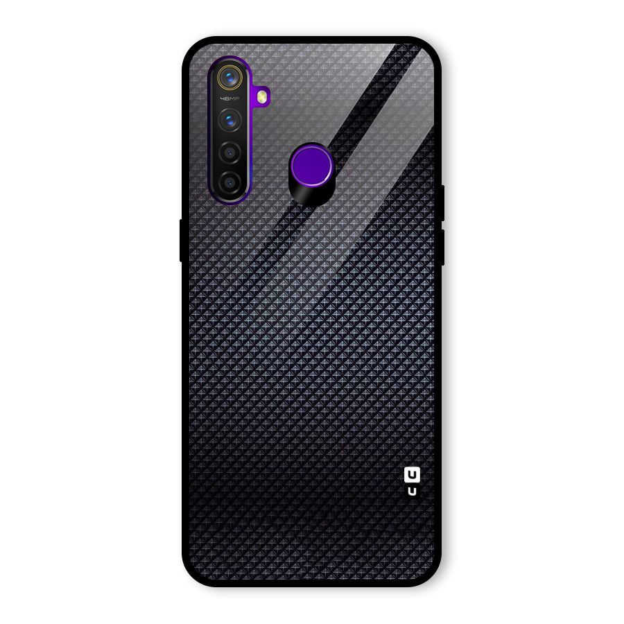Black Diamond Glass Back Case for Realme 5 Pro