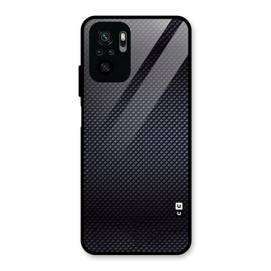 Black Diamond Glass Back Case for Redmi Note 10S