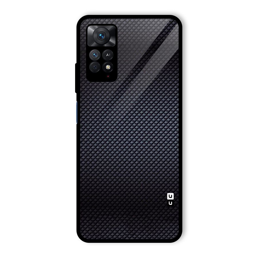 Black Diamond Glass Back Case for Redmi Note 11 Pro