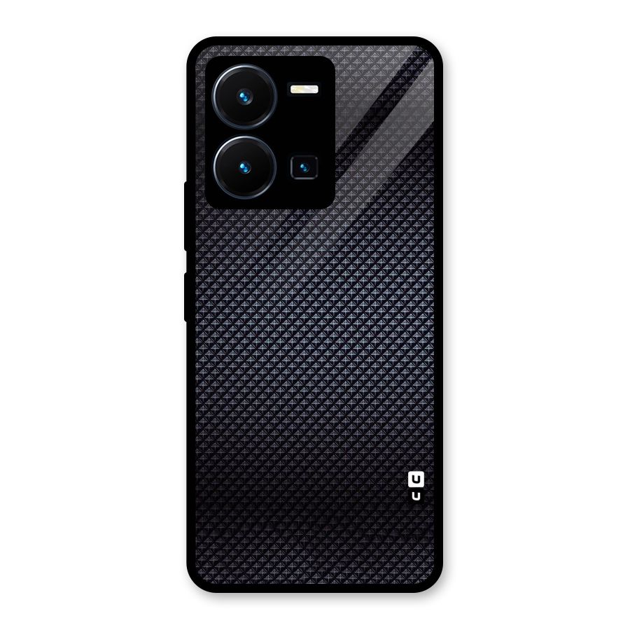 Black Diamond Glass Back Case for Vivo Y35