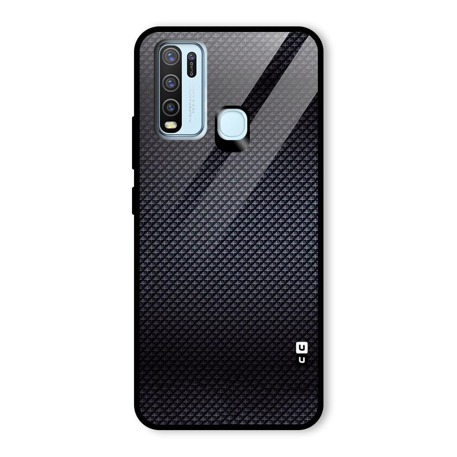 Black Diamond Glass Back Case for Vivo Y50