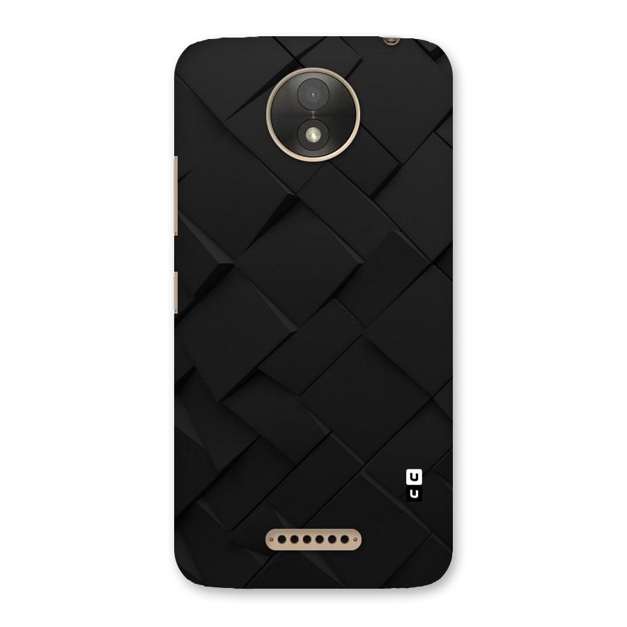 Black Elegant Design Back Case for Moto C Plus