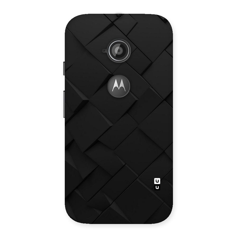 Black Elegant Design Back Case for Moto E 2nd Gen