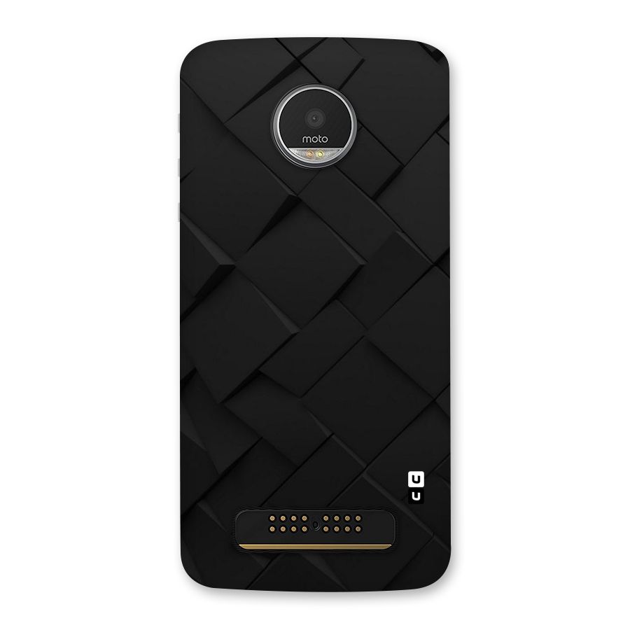 Black Elegant Design Back Case for Moto Z Play