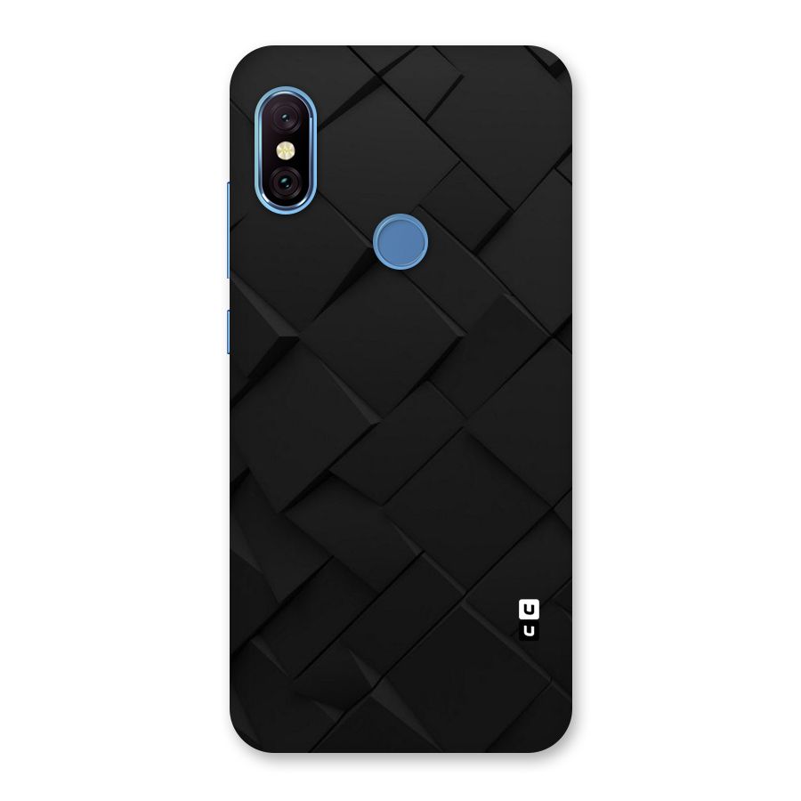 Black Elegant Design Back Case for Redmi Note 6 Pro