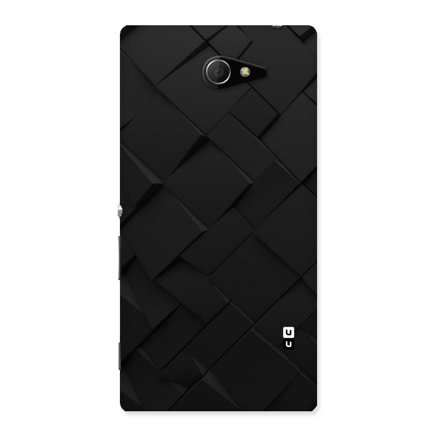 Black Elegant Design Back Case for Sony Xperia M2