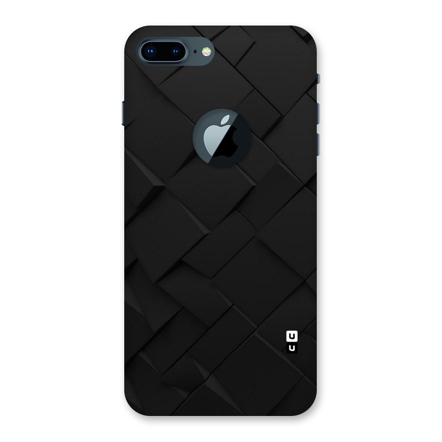 Black Elegant Design Back Case for iPhone 7 Plus Logo Cut