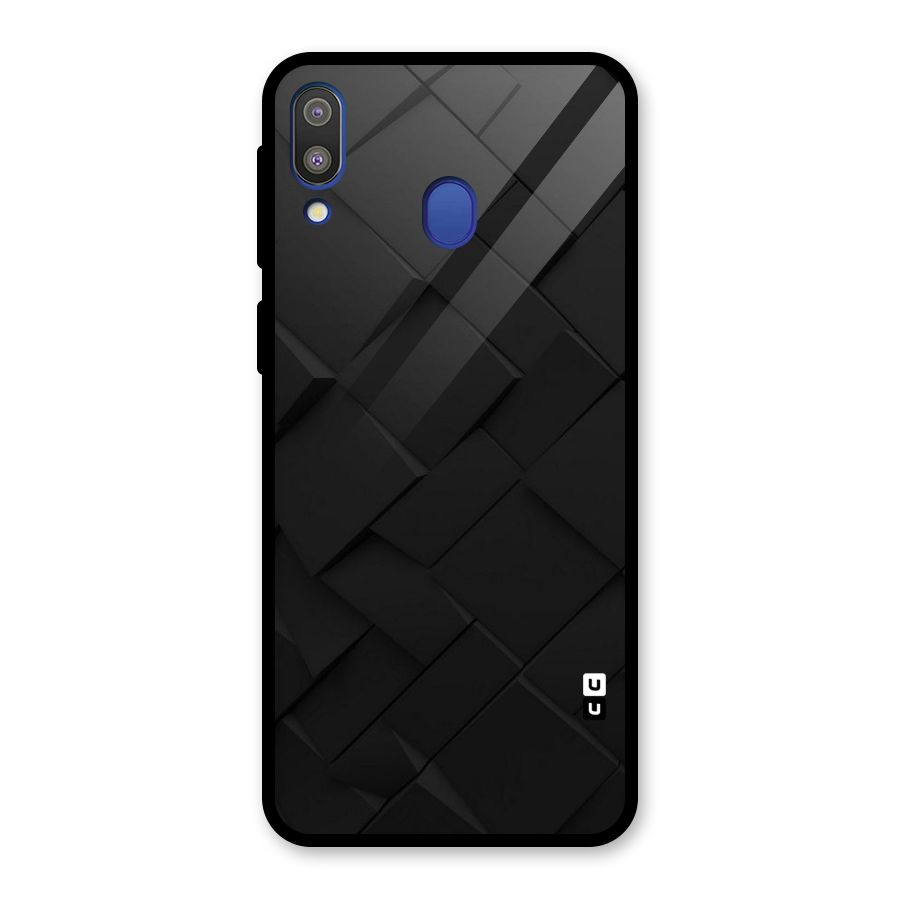 Black Elegant Design Glass Back Case for Galaxy M20