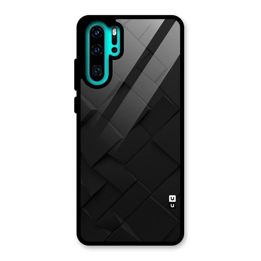 Black Elegant Design Glass Back Case for Huawei P30 Pro