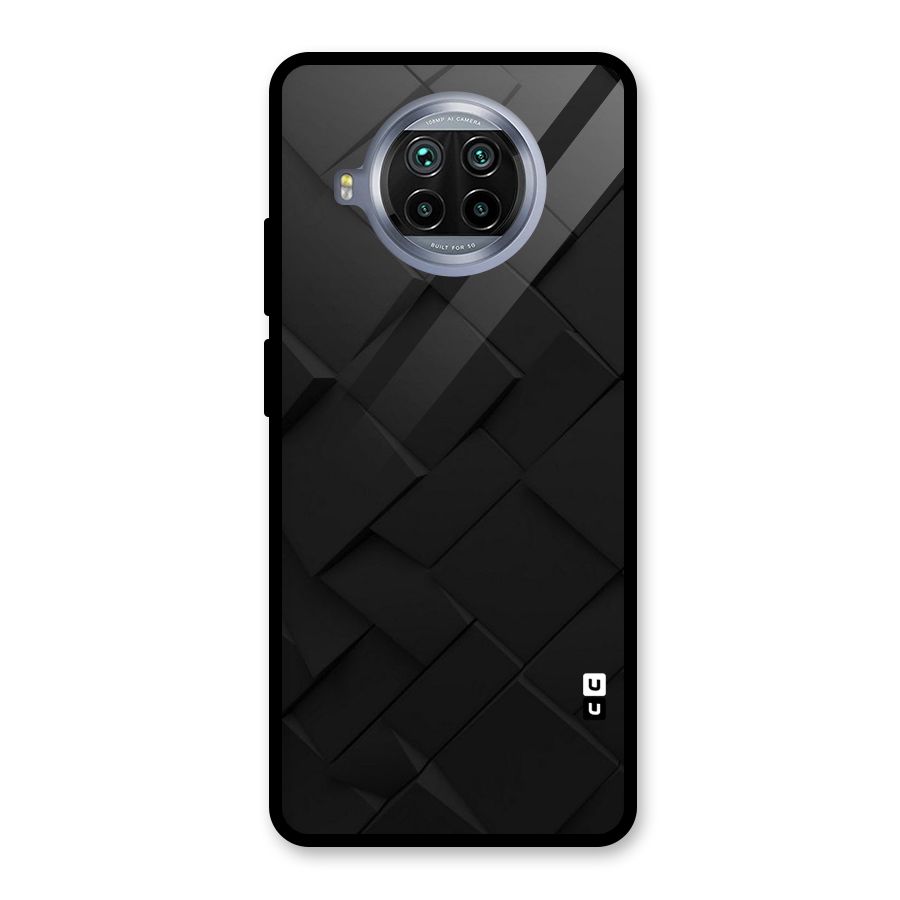 Black Elegant Design Glass Back Case for Mi 10i