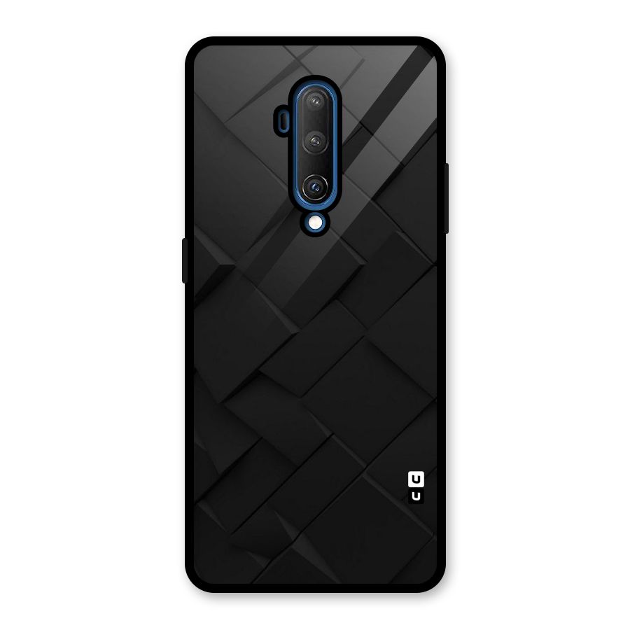 Black Elegant Design Glass Back Case for OnePlus 7T Pro