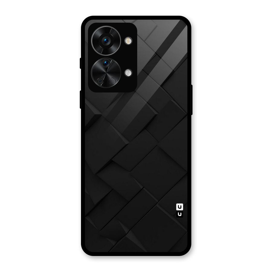 Black Elegant Design Glass Back Case for OnePlus Nord 2T