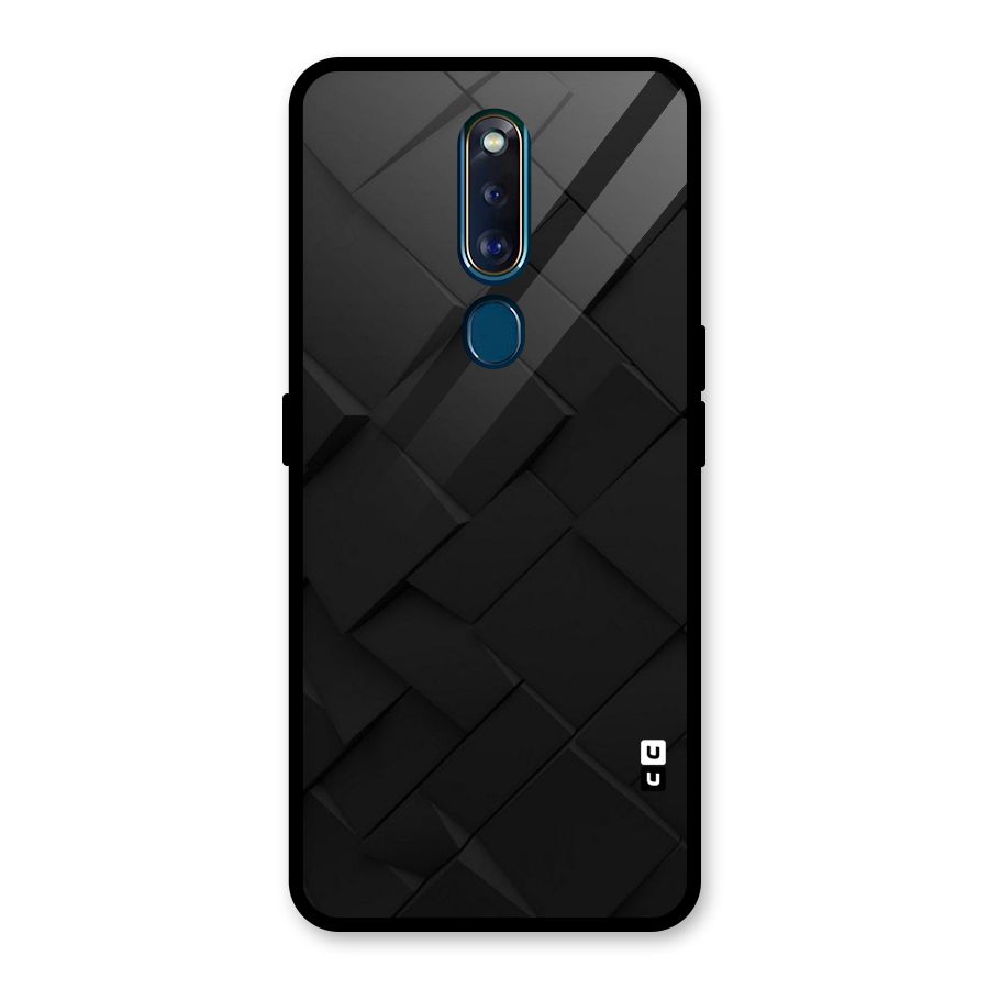 Black Elegant Design Glass Back Case for Oppo F11 Pro