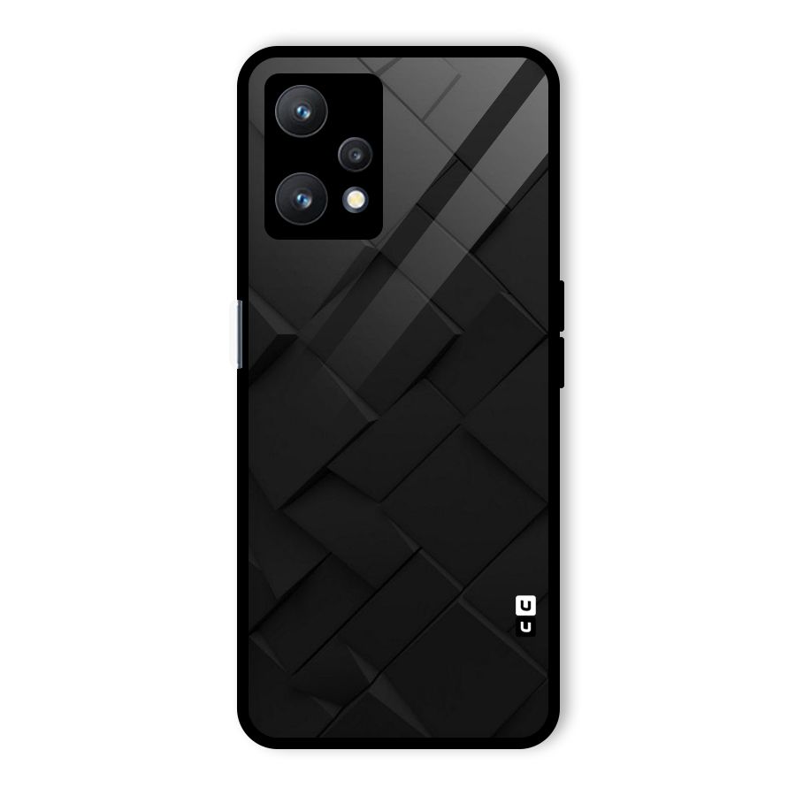 Black Elegant Design Glass Back Case for Realme 9 Pro 5G