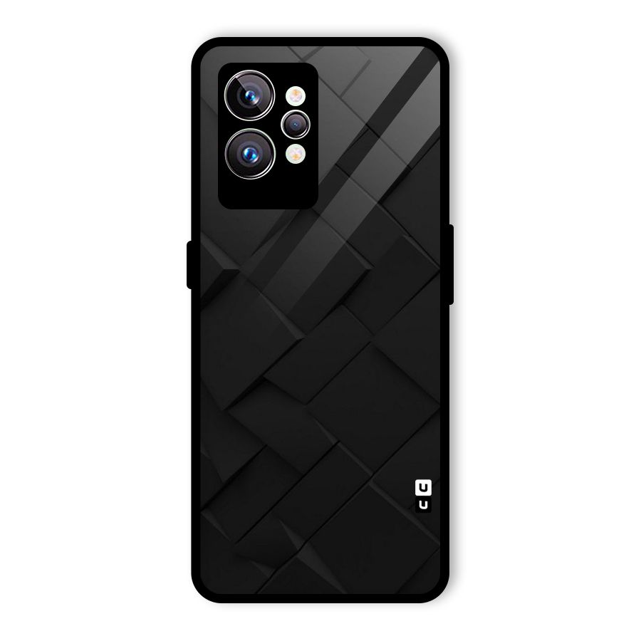 Black Elegant Design Glass Back Case for Realme GT2 Pro