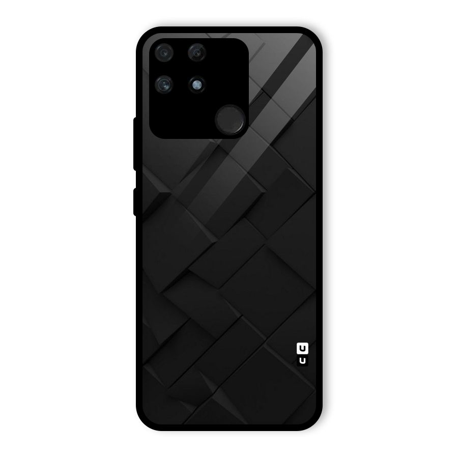 Black Elegant Design Glass Back Case for Realme Narzo 50A