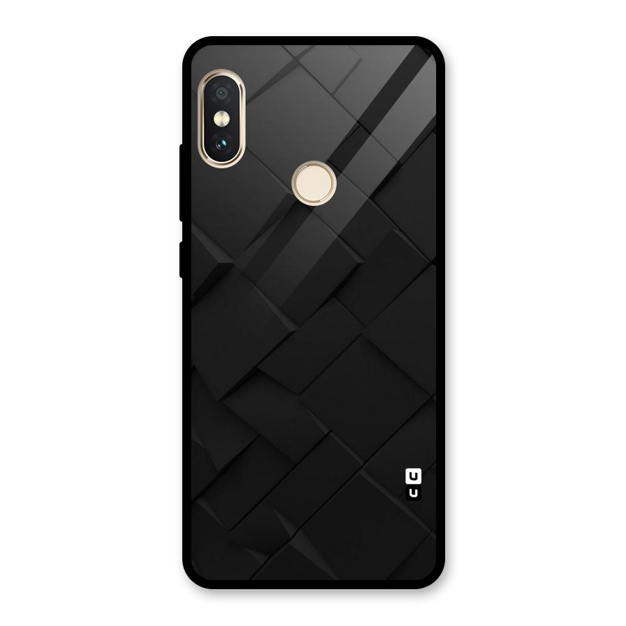 Black Elegant Design Glass Back Case for Redmi Note 5 Pro