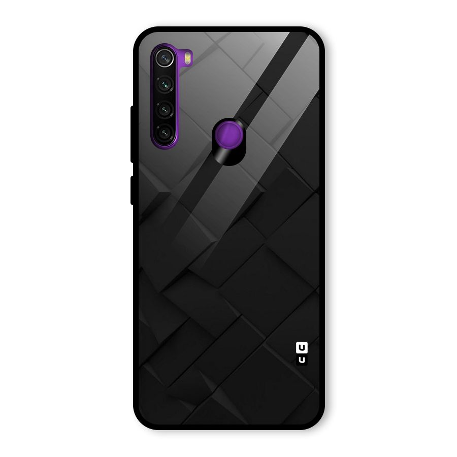Black Elegant Design Glass Back Case for Redmi Note 8