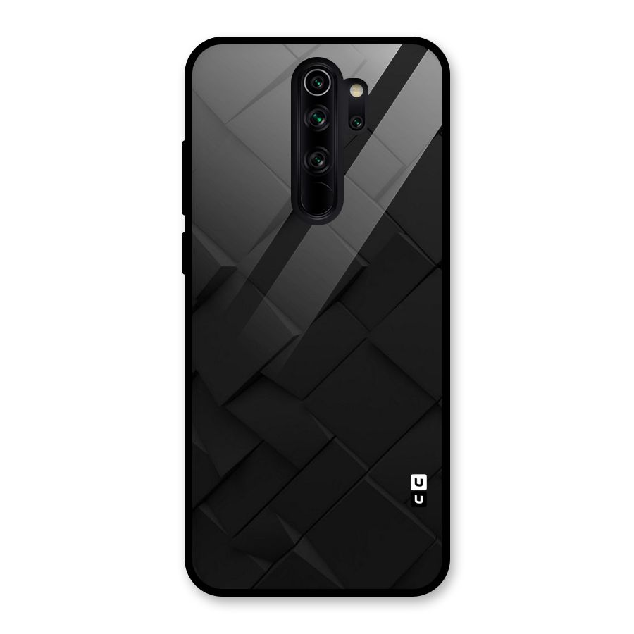 Black Elegant Design Glass Back Case for Redmi Note 8 Pro