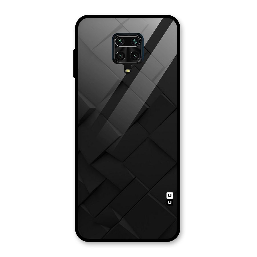 Black Elegant Design Glass Back Case for Redmi Note 9 Pro