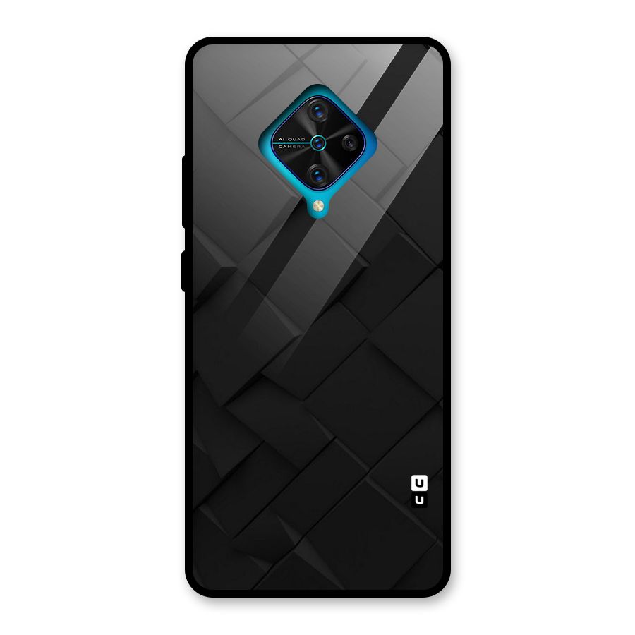Black Elegant Design Glass Back Case for Vivo S1 Pro