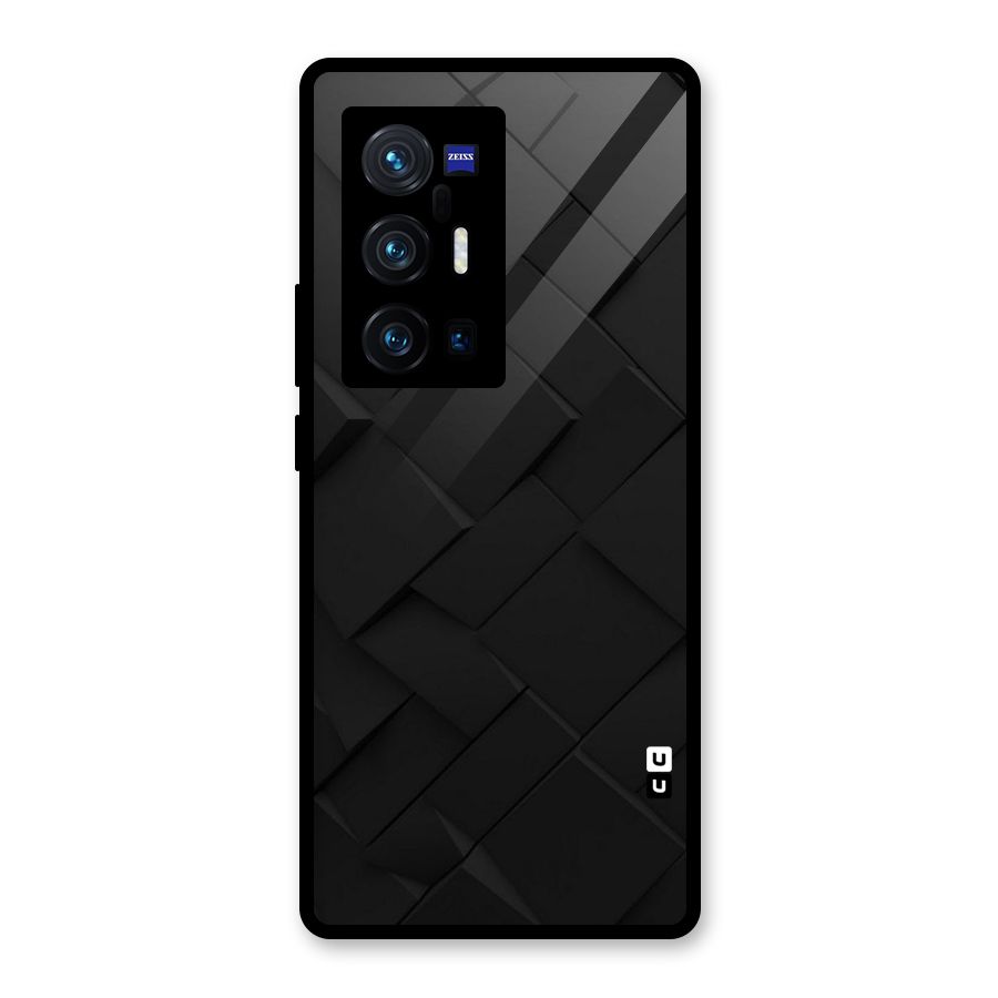 Black Elegant Design Glass Back Case for Vivo X70 Pro Plus