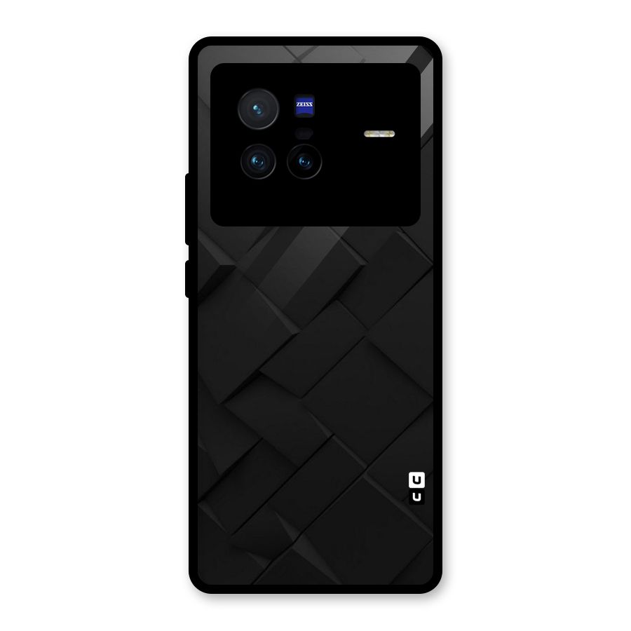 Black Elegant Design Glass Back Case for Vivo X80