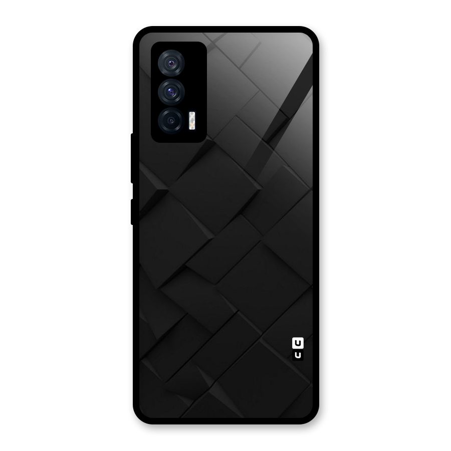 Black Elegant Design Glass Back Case for Vivo iQOO 7 5G