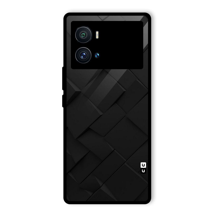 Black Elegant Design Glass Back Case for Vivo iQOO 9 Pro