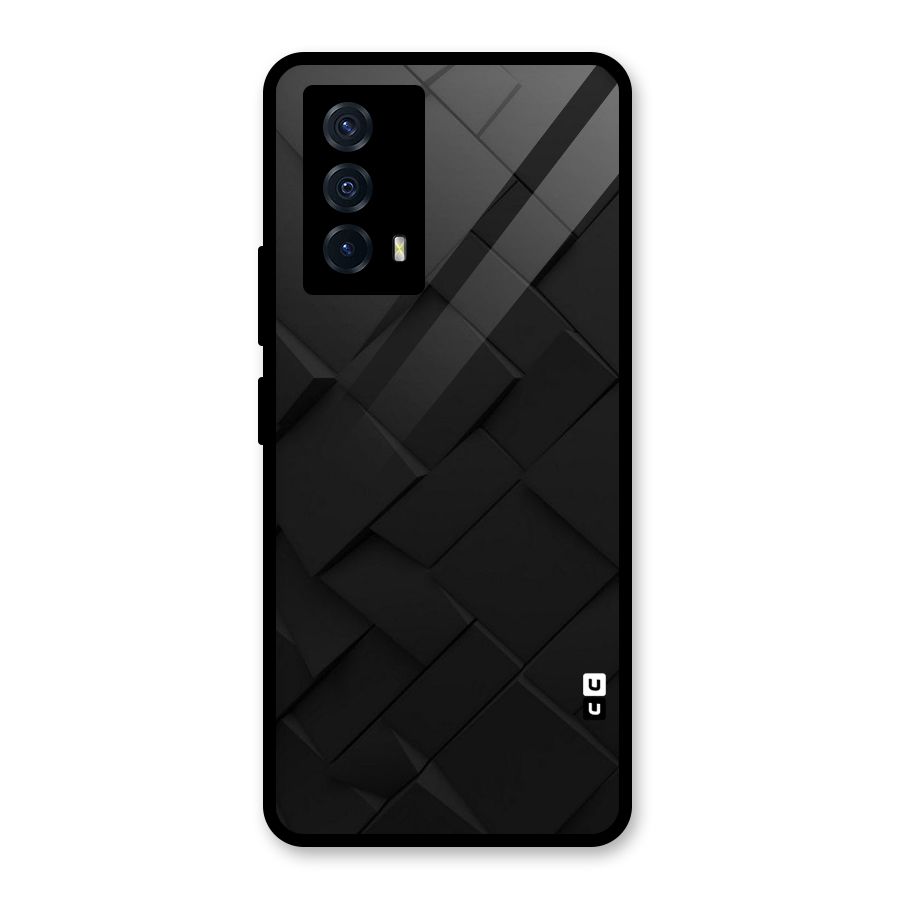 Black Elegant Design Glass Back Case for Vivo iQOO Z5