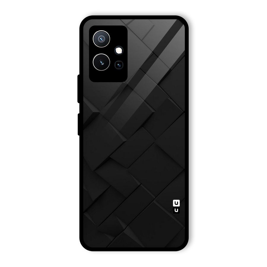 Black Elegant Design Glass Back Case for Vivo iQOO Z6