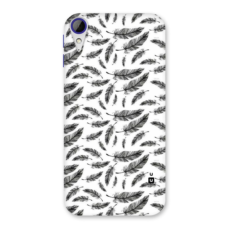 Black Feather Back Case for Desire 830