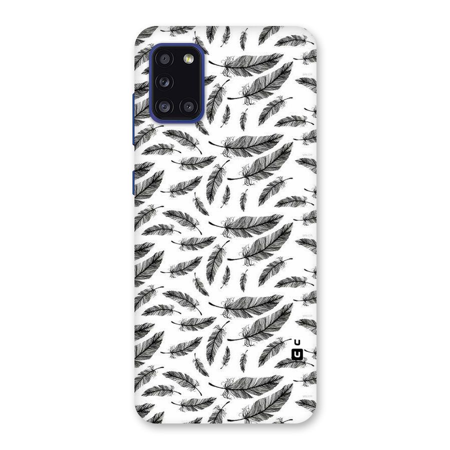 Black Feather Back Case for Galaxy A31