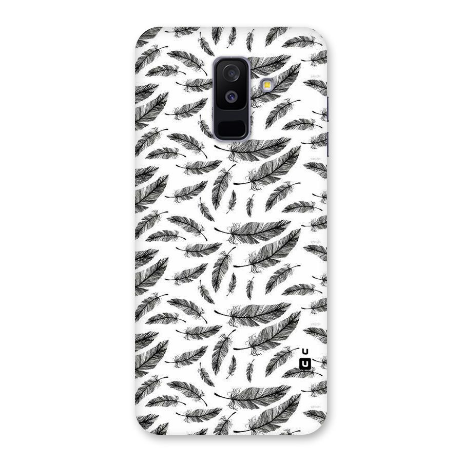 Black Feather Back Case for Galaxy A6 Plus
