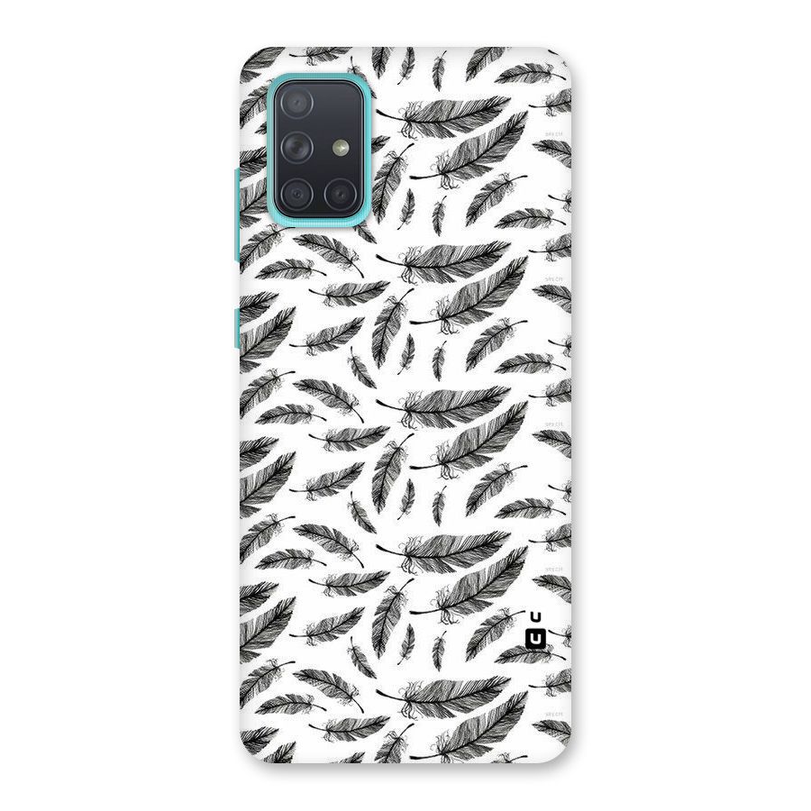 Black Feather Back Case for Galaxy A71