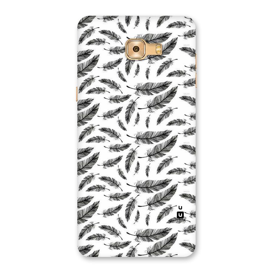 Black Feather Back Case for Galaxy C9 Pro