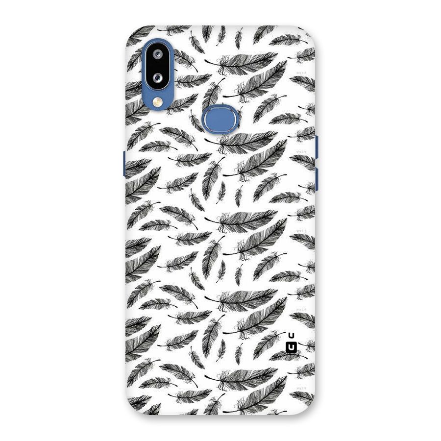 Black Feather Back Case for Galaxy M01s
