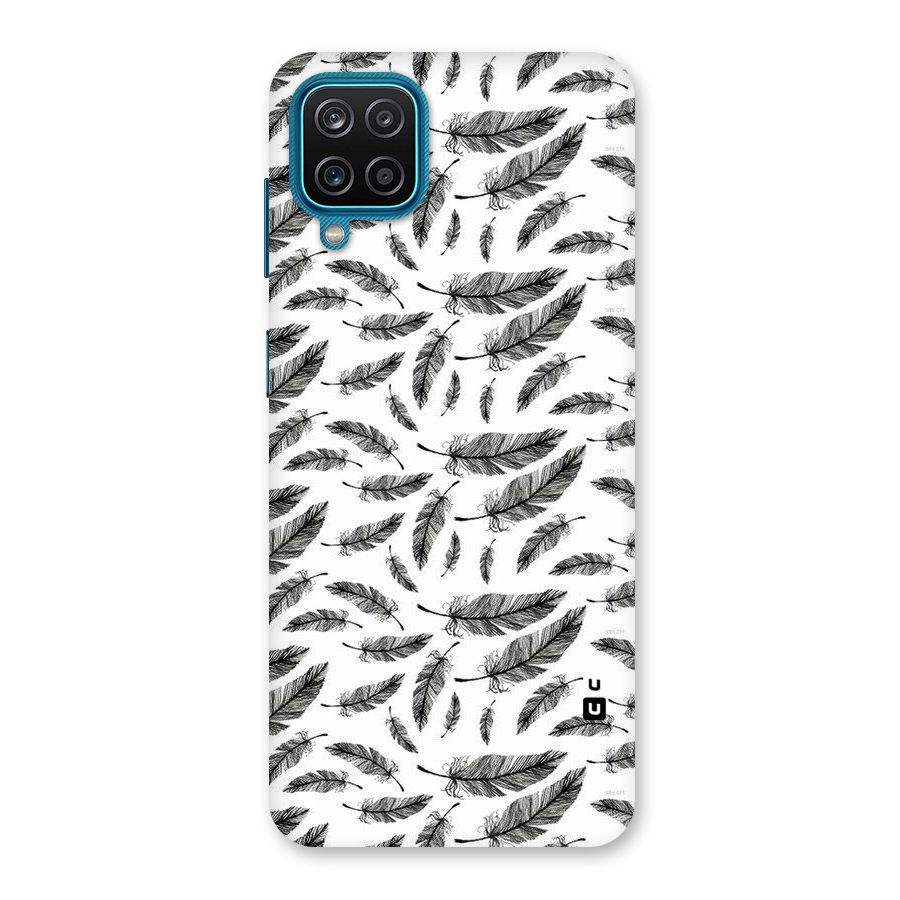 Black Feather Back Case for Galaxy M12