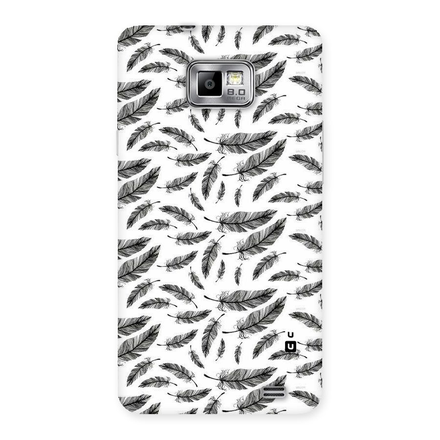 Black Feather Back Case for Galaxy S2