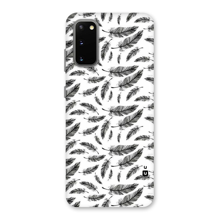 Black Feather Back Case for Galaxy S20