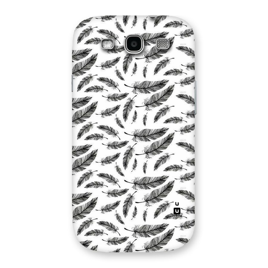 Black Feather Back Case for Galaxy S3
