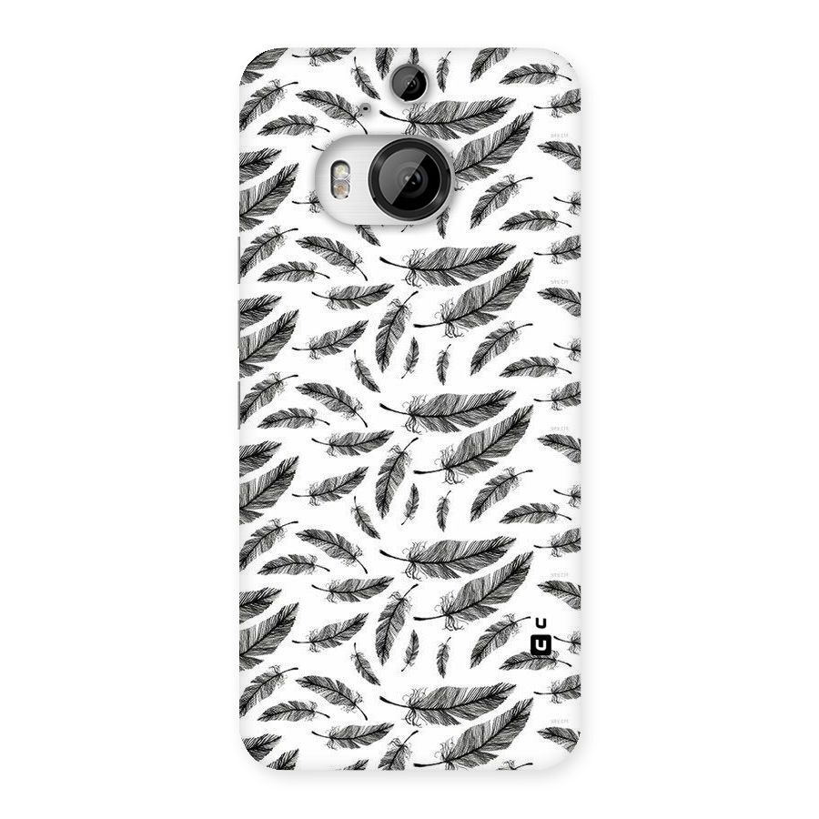 Black Feather Back Case for HTC One M9 Plus