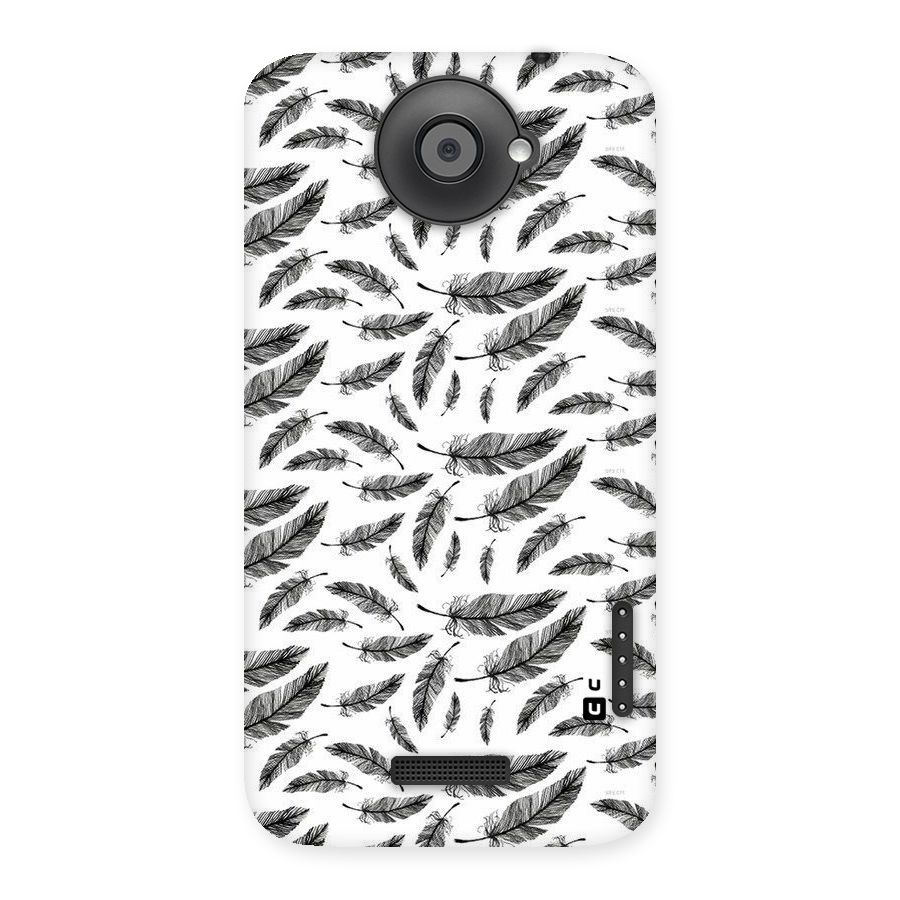 Black Feather Back Case for HTC One X