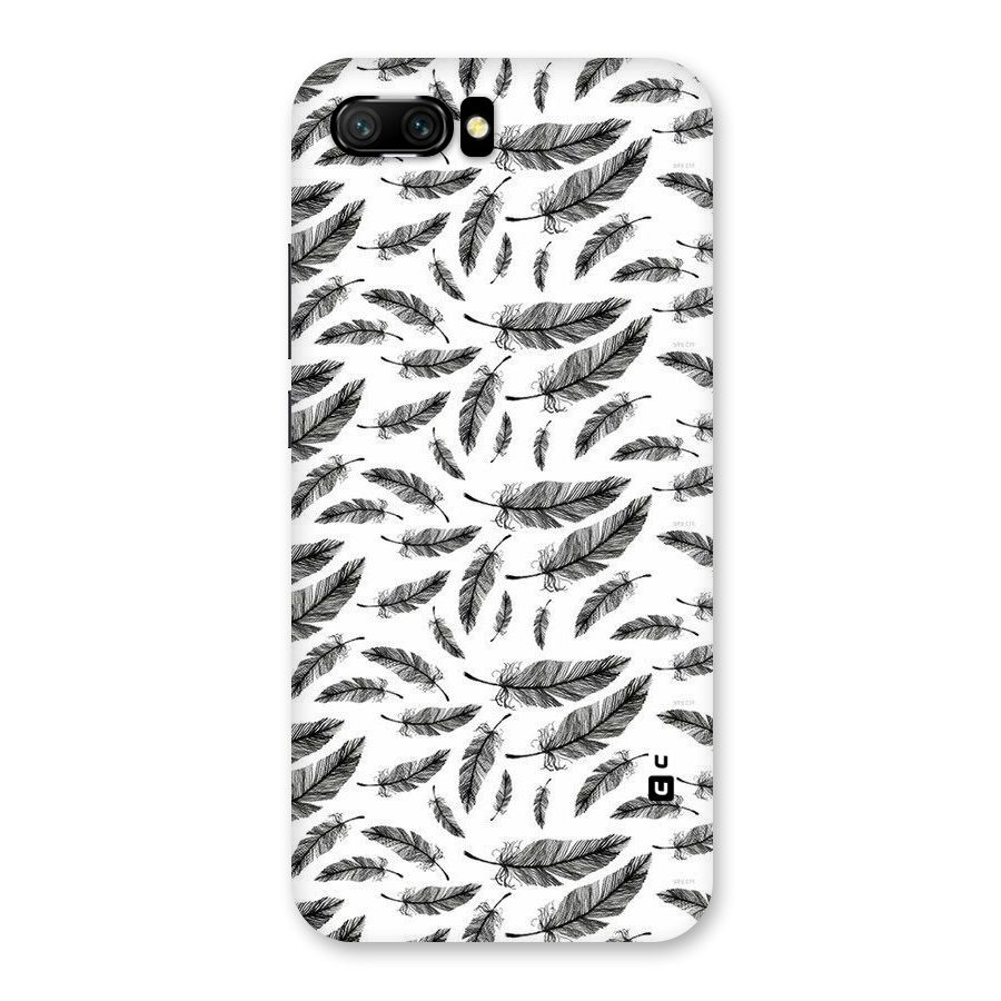 Black Feather Back Case for Honor 10
