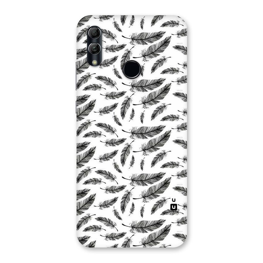 Black Feather Back Case for Honor 10 Lite