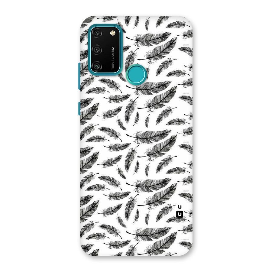 Black Feather Back Case for Honor 9A