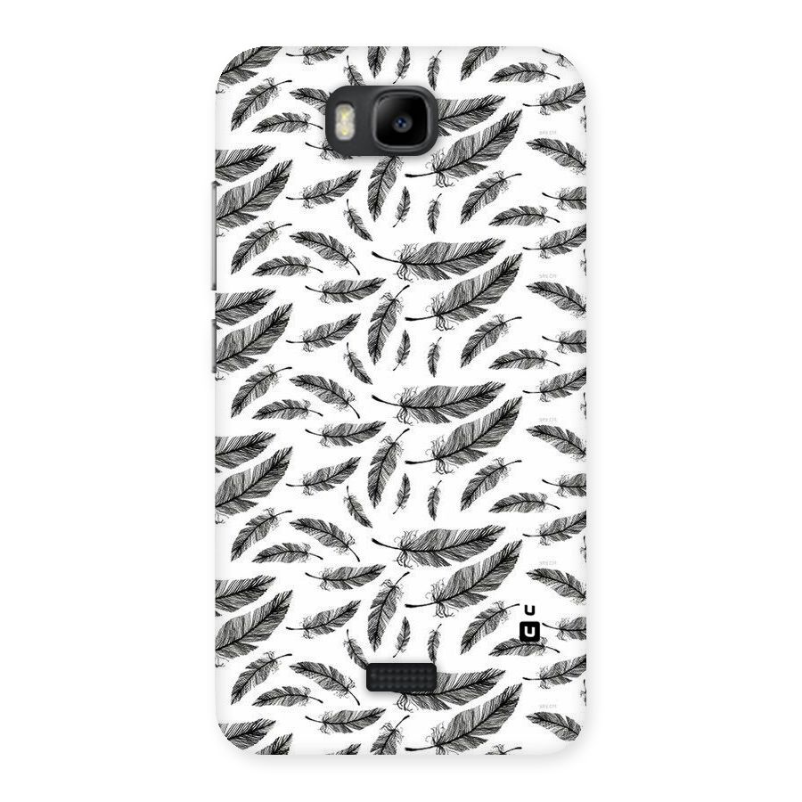 Black Feather Back Case for Honor Bee
