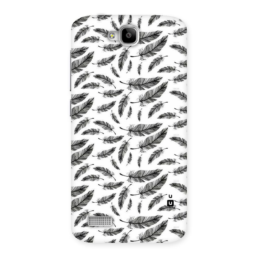 Black Feather Back Case for Honor Holly