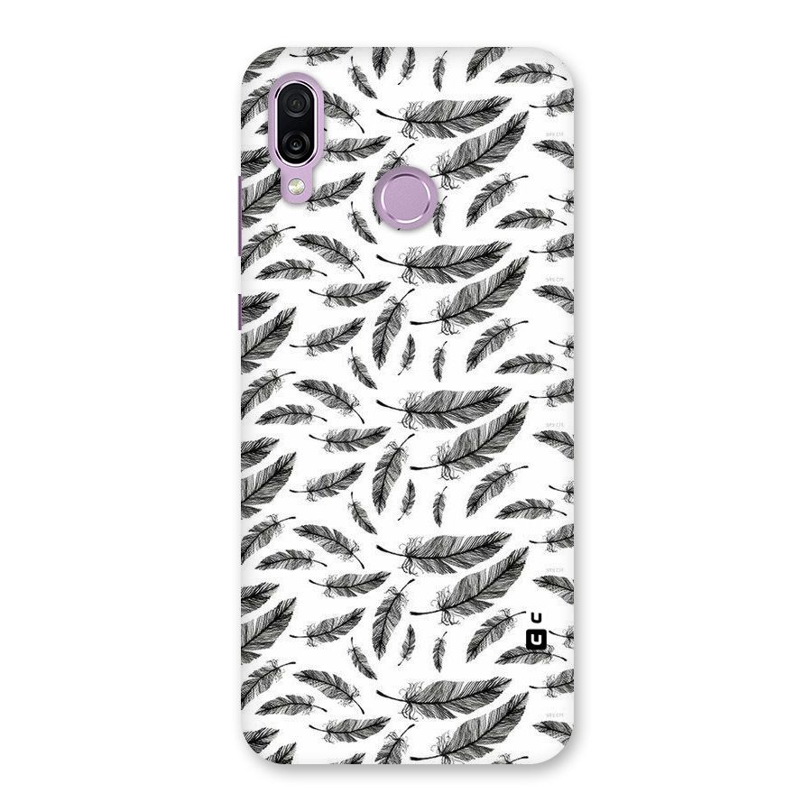 Black Feather Back Case for Honor Play